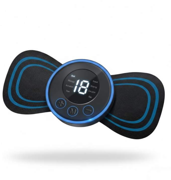 Fambit Wireless Mini Massager Body Massager Machine for Pain Relief, Portable Butterfly Massager for Body Pain Relief, Rechargeable Neck and Shoulder Massage Machine for Blood Circulation