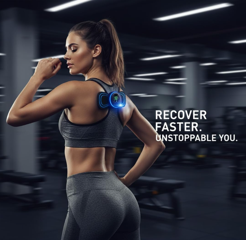 Fambit Wireless Mini Massager Body Massager Machine for Pain Relief, Portable Butterfly Massager for Body Pain Relief, Rechargeable Neck and Shoulder Massage Machine for Blood Circulation